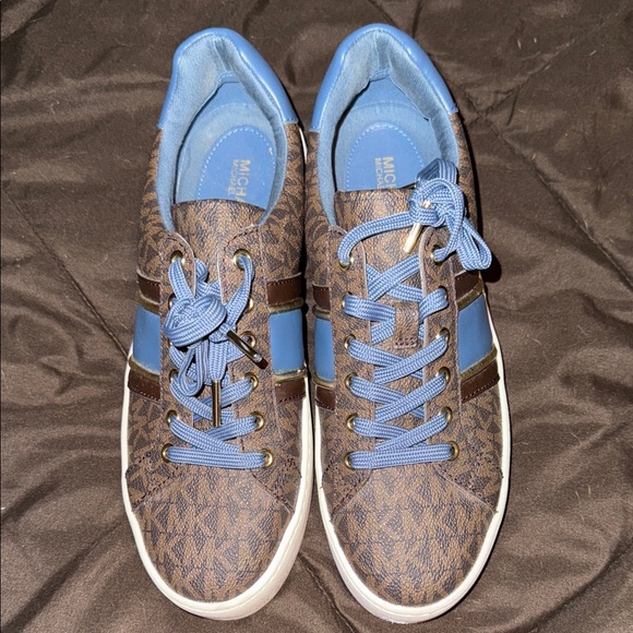 Michael Kors Blue and Brown Sneakers - Picture 1 of 5
